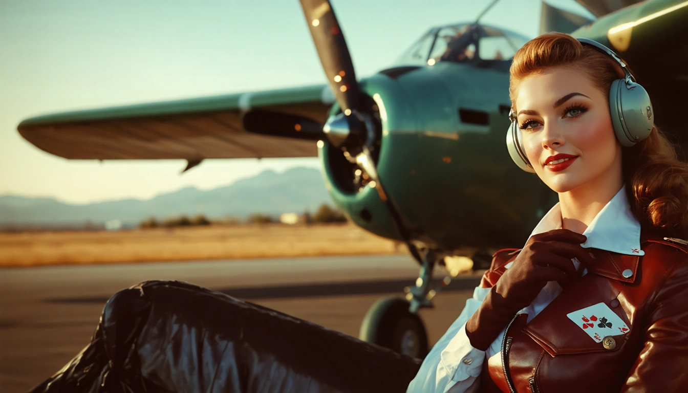 aviator Pin Up